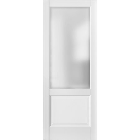 SARTODOORS Slab Interior Door, 28" x 84", White LUCIA22S-BEM-2884